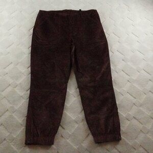 Banana Republic Corduroy Jogger Pants Womens 16 Ankle Zip